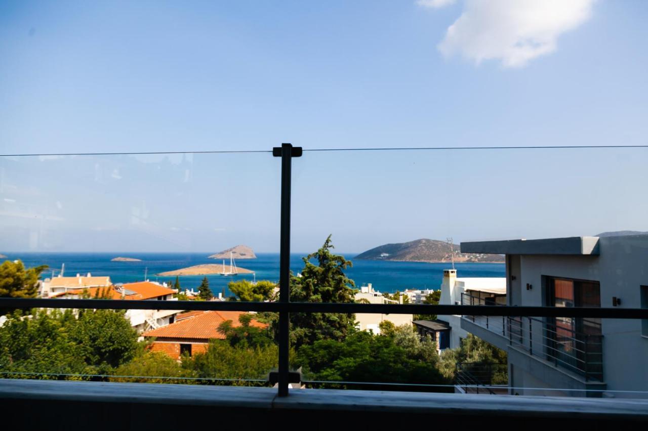 Seaview Pool Villa Near Beach And Athens Airport Pórto Ráfti Esterno foto