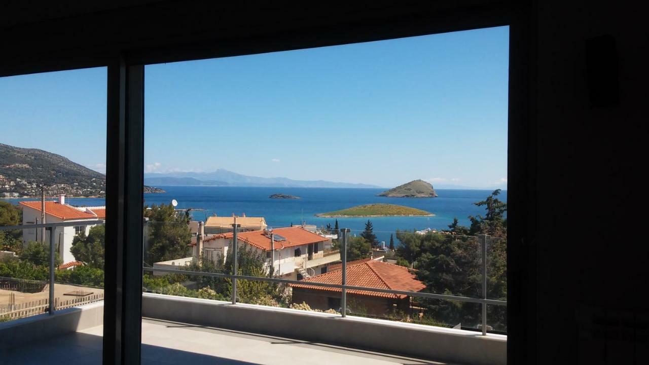 Seaview Pool Villa Near Beach And Athens Airport Pórto Ráfti Esterno foto