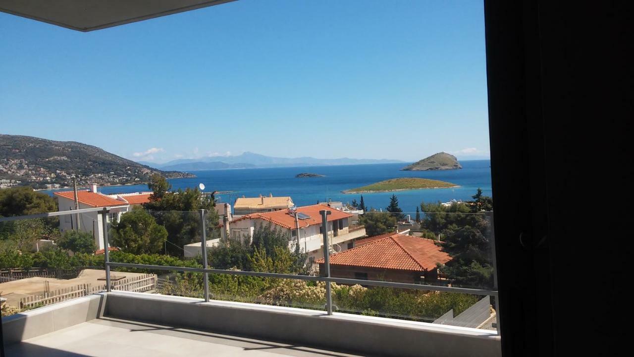 Seaview Pool Villa Near Beach And Athens Airport Pórto Ráfti Esterno foto