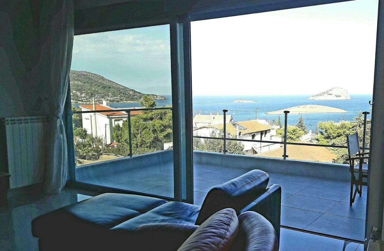 Seaview Pool Villa Near Beach And Athens Airport Pórto Ráfti Esterno foto